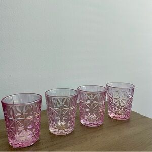 Circleware Regency Radiance Pearl 1.6oz Clear Luster Shot Glass S/4 Pink NWT
